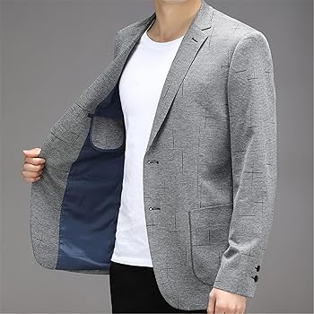 Simple Gray Men's Blazer｜シンプルグレーメンズブレザー Amazon.com: Business Casual Blazer Men's Fashion Slim Simple